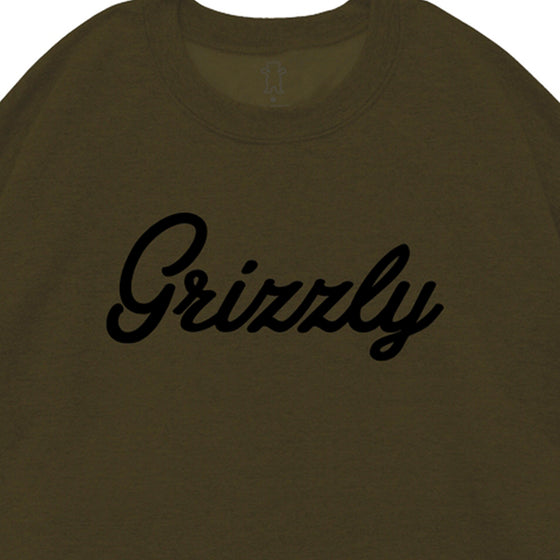 Moletom Grizzly Script Logo Crewneck